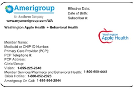 Amerigroup member card