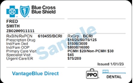 Blue Cross Blue Shield card